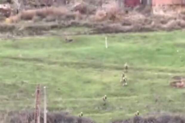 Появилось видео уничтожения пехоты ВСУ в Северске из засады