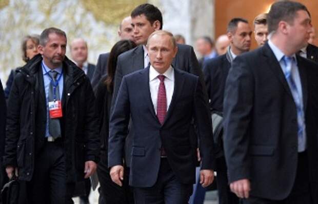 Владимир Путин на переговорах "нормандской четверки" по урегулированию на юго-востоке Украины