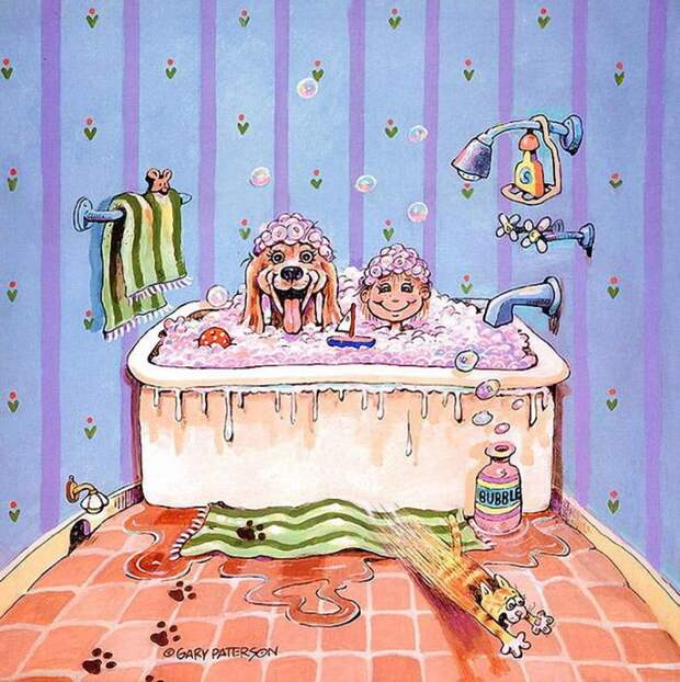 Коты-котики,теплые животики... Художник Гэри Паттерсон (Gary Patterson) (114 картинок)