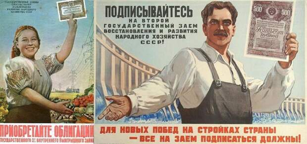 Плакаты советских послевоенных займов