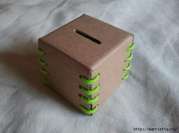 Коробочка-копилка из картона своими руками (1) (495x370, 100Kb)