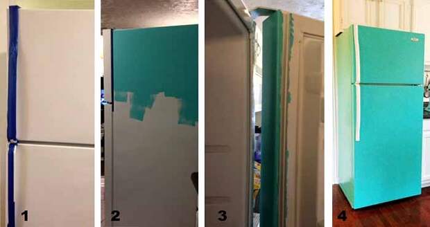 как покрасить старый холодильник
