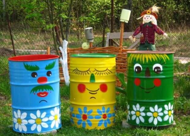 красивые ёмкости для сбора зелёной массы