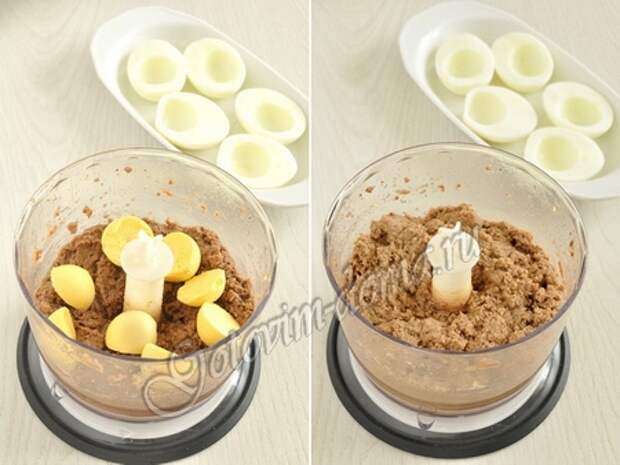 Закуска с куриной печенью Пасхальные яйца фото 5