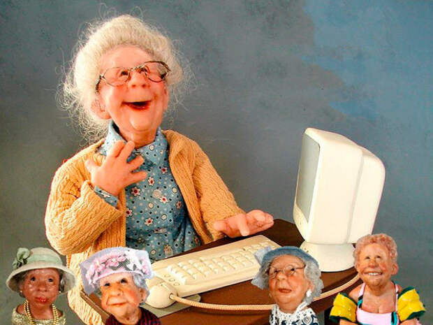 Старость — совсем не плохая пора! Авторские куклы Annie Wahl.