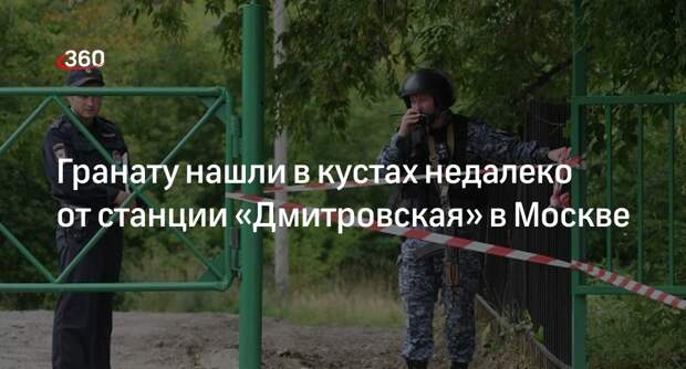 Источник 360.ru: похожий на гранату предмет нашли в кустах на Бутырской улице