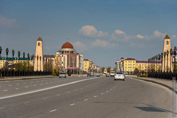 Мост через Сунжу. грозный, прогулка, чечня