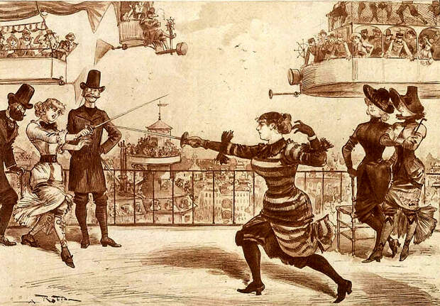 012-Un-duelo-de-periodistas-femeninas-Le-Vingtième-Siècle-1883-Albert-Robida