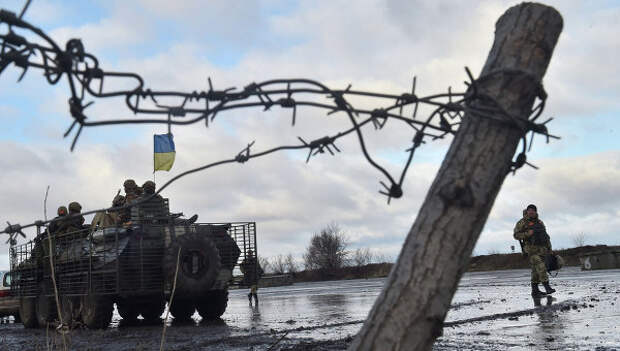 Украинские военнослужащие в Донбассе, 10 февраля 2015