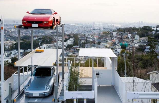 3-уровневый гараж в Токио Фабрика идей, автомир, гаражи. навесы, решения