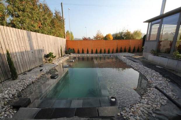 бассейн на заднем дворе, бассейн своими руками, бассейн дома
