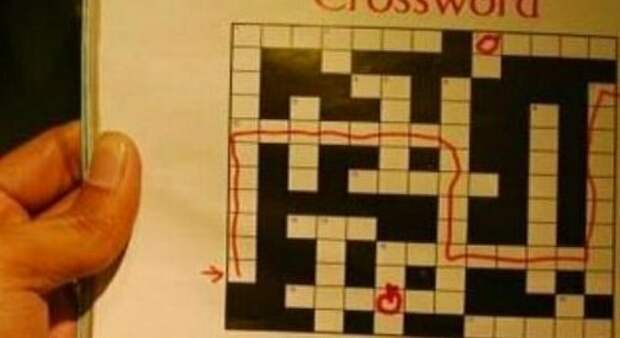 Как я прохожу кроссворды Как я прохожу кроссворды puzzle, гениально, головоломки, кроссворды, маразмы, пазлы, прикол, юмор
