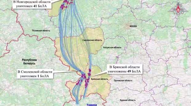 ‼️🇷🇺🏴‍☠️Схему украинской атаки на резиденцию Путина показало Минобороны