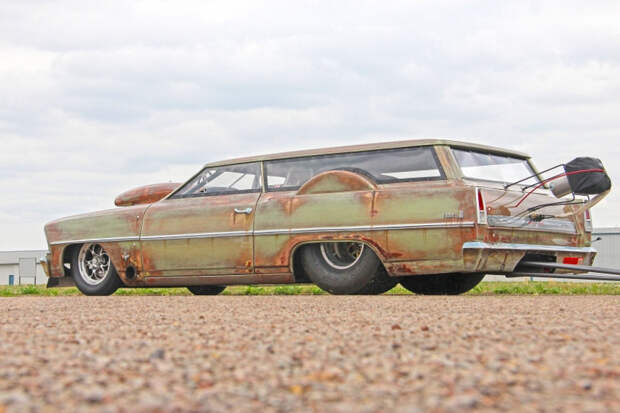 Ржавое, но очень быстрое корыто Chevrolet Nova Nova, chevrolet, авто, драгстер, тюнинг