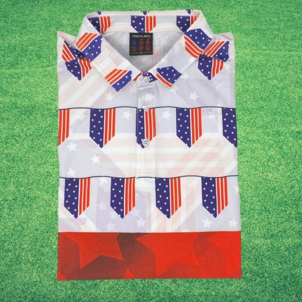 Tropical Bros Patriot USA Everyday Golf Polo