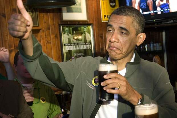 6. Обама пьёт и курит, и ему это нравится америка, обама, сплетни, тайны