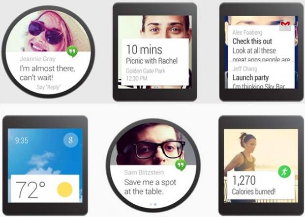 Интерфейс платформы Android Wear 1.X
