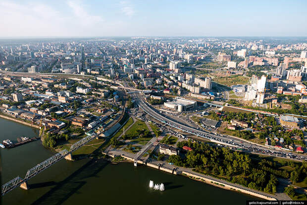 Новосибирск с вертолета
