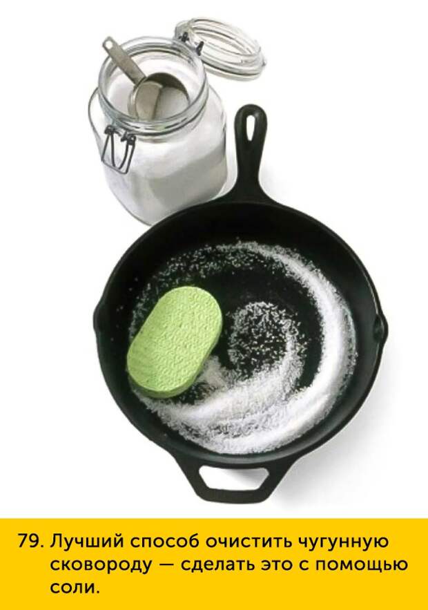 79 Лучший способ очистить чугунную сковороду сделать это с помощью соли