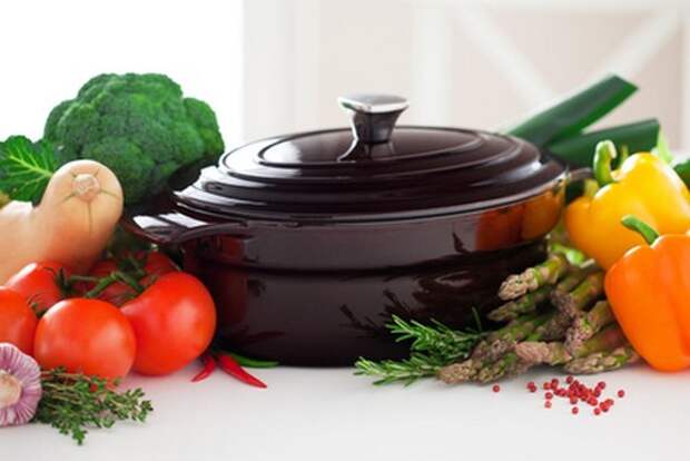 Традиционная посуда для кухни, чугунная утятница Традиционная посуда для кухни, чугунная утятница