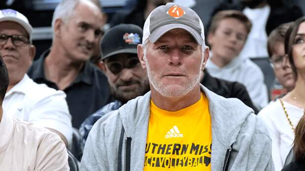 brett favre wearing southern miss beach volleyball shirt