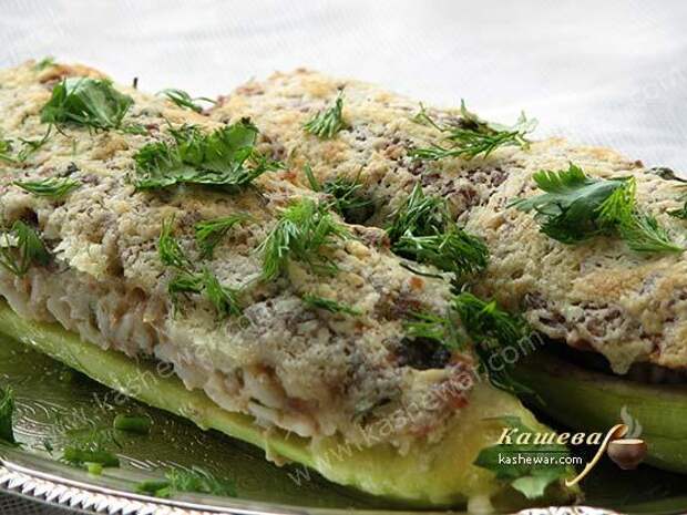 Фаршированные кабачки с говядиной