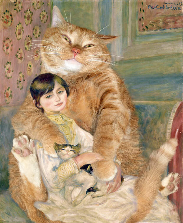 Кот как произведение искусства Кот, Искусство, Картина, Прикол, Комиксы, Длиннопост