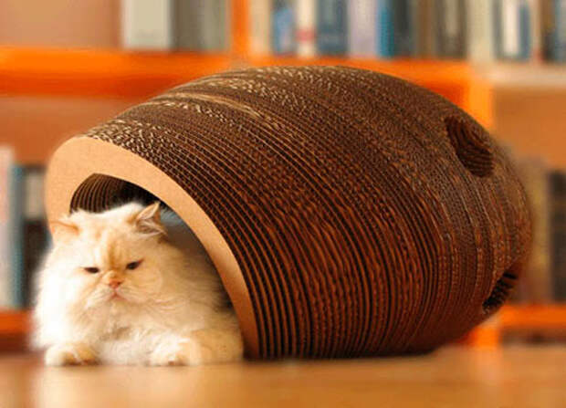 Домик для кошки своими руками из гофрированного картона