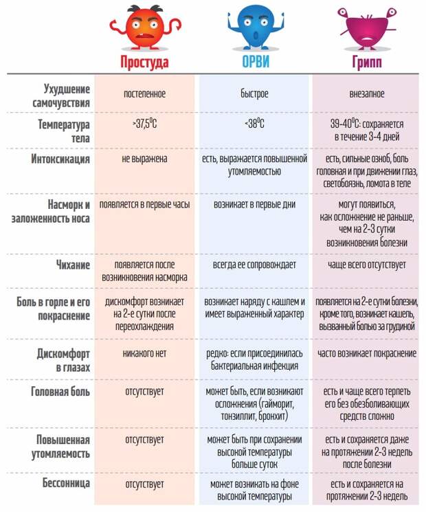 Как отличить грипп от простуды и ОРВИ (ИНФОГРАФИКА) (фото) - фото 1