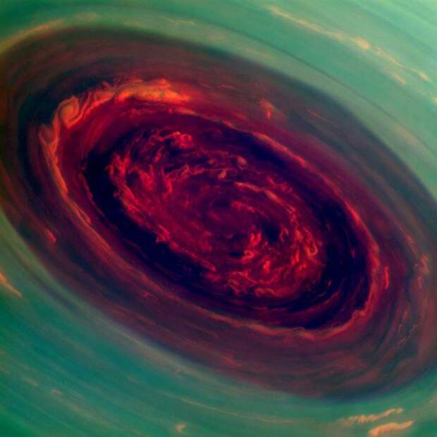 2. Северный полюс Сатурна во время шторма люди, мир, фотоподборка