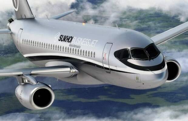 Частный самолет Sukhoi Superjet 100.