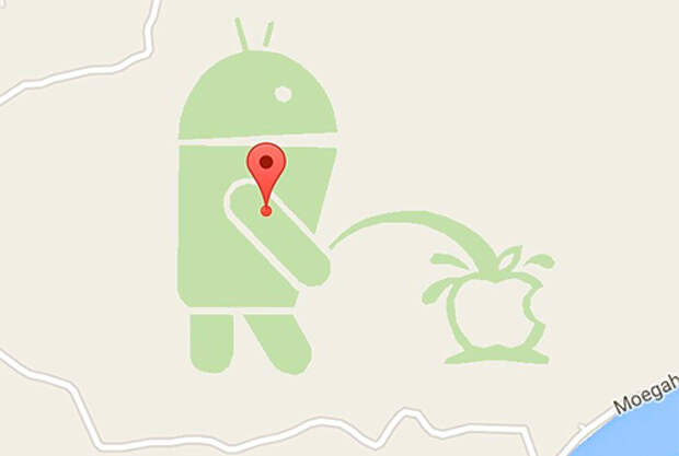 Maps написал. Пасхалки в гугл картах. Карта Apple Android. Андроид ссыт на Эппл на гугл картах. Пасхалка Google Maps.