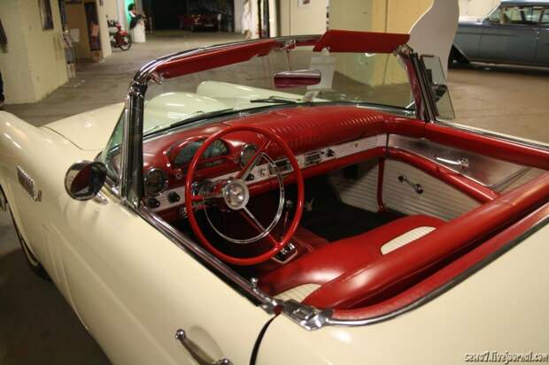 1956 Ford Thunderbird кабриолет 1956 Ford Thunderbird кабриолет автомузей, будапешт, венгрия, музей, олдтаймер, ретро автомобили