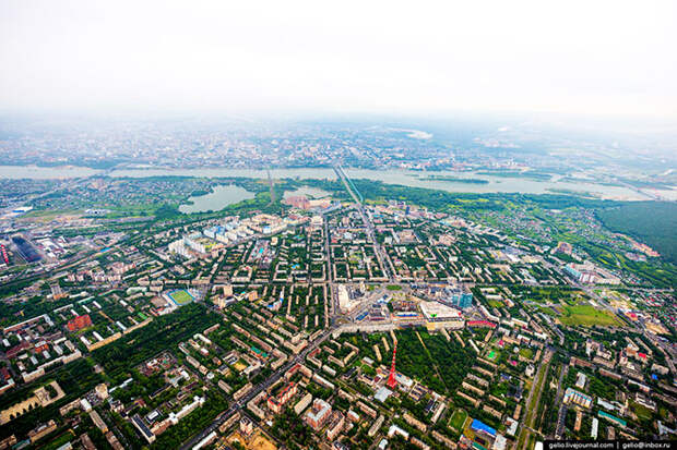 Новосибирск с вертолета