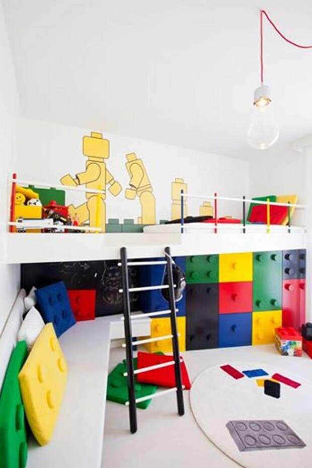 Игровая комната в Лего-стиле дизайн, интерьер, кино, компьютерные игры