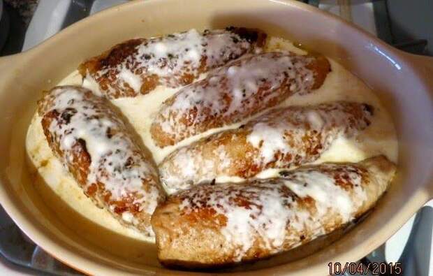 Рулетики из свинины с грибами