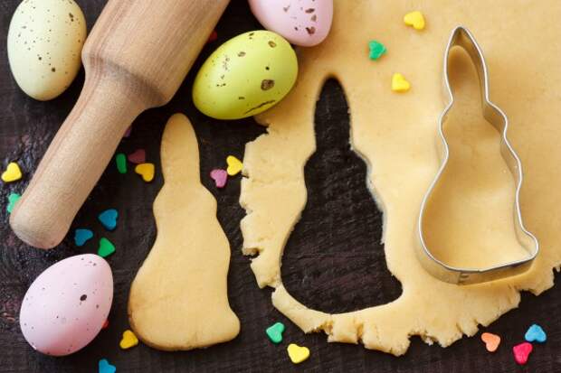 Пасхальное печенье кролики готовится очень просто