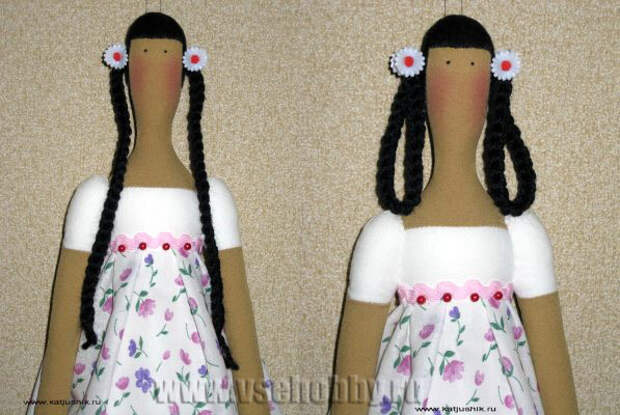 варианты причёски куклы садовницы Тильды ручной работы