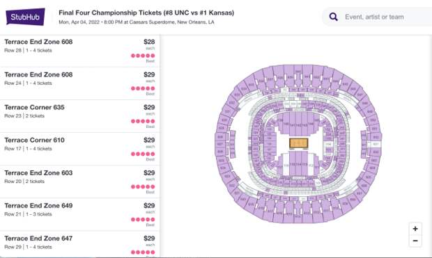 2022 Ncaa Tournament Championship Tickets