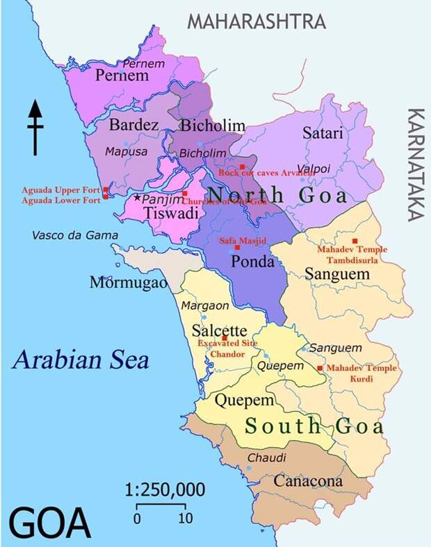 Карта Гоа - Конец Португальской Индии | Военно-исторический портал Warspot.ru