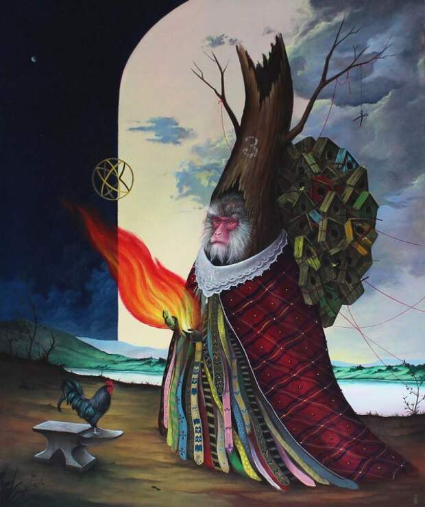 Невиданные чудо-звери из страшных сказок. Рисует El Gato Chimney живопись, искусство