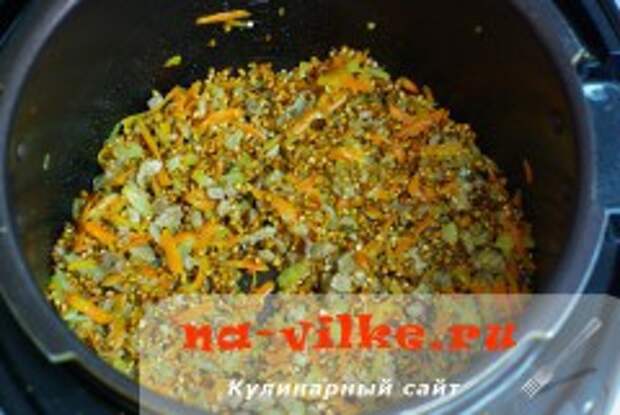 Гречка с мясом в мультиварке