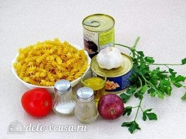 Паста с тунцом и оливками: Ингредиенты