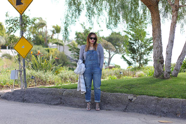 Rossana Vanoni denim overalls outfit of the day