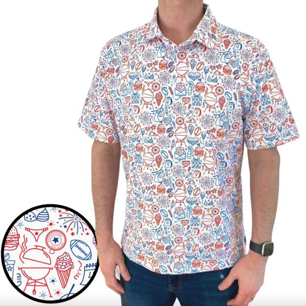 Tropical Bros BBQ America Everyday Golf Polo