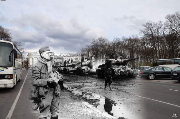 11. Берлин 1945-2010. Танки на ул 17 июня. Связь времен, берлин, история, фото