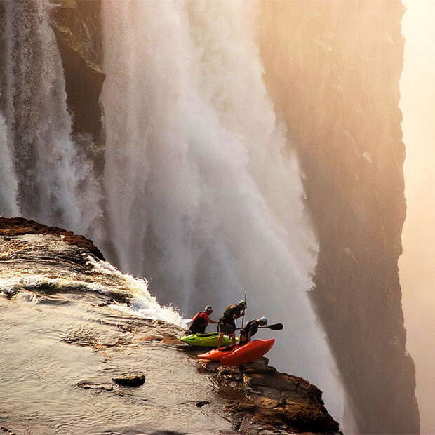 Экстремальный каякинг от фотографа Victoria Falls. дух, страшно, фотографии