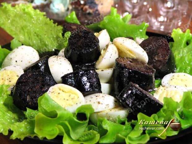 Теплый салат из кровяной колбасы – рецепт с фото, Гордон Рамзи