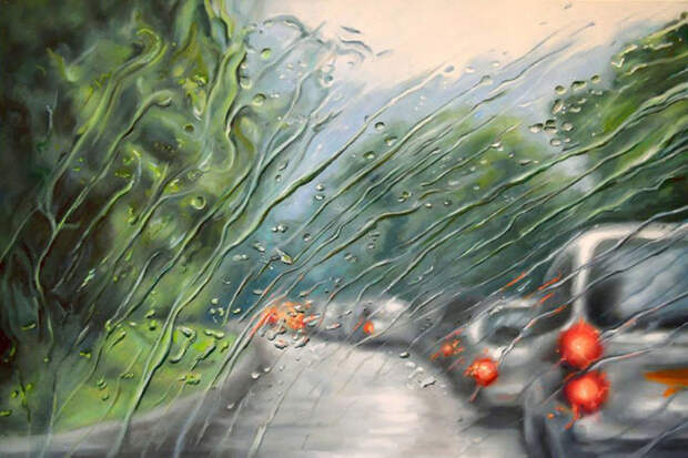 Художник, рисующий дождь! дождь, рисунок, своими руками, художник