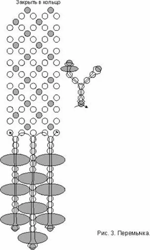 Косынка из бисера схема